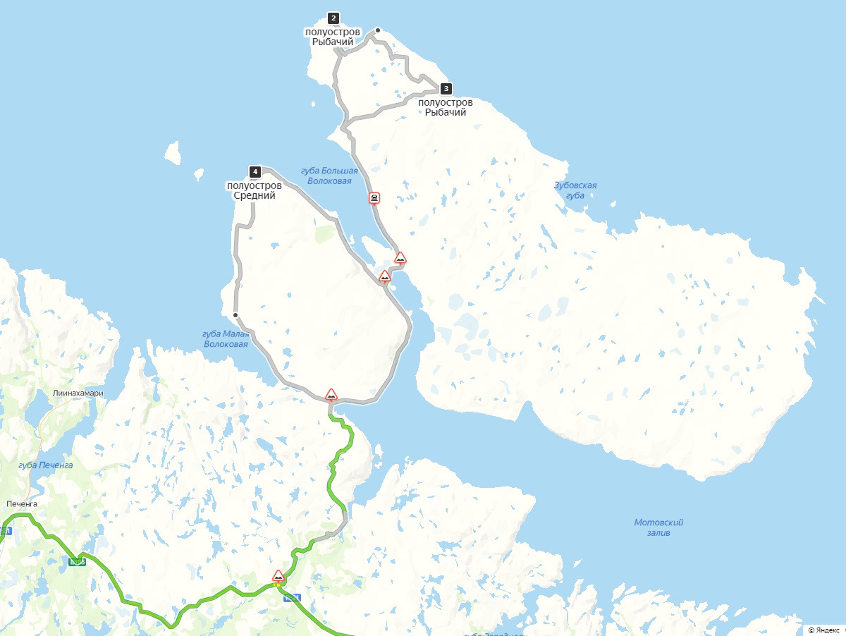 териберка мурманская область достопримечательности на карте