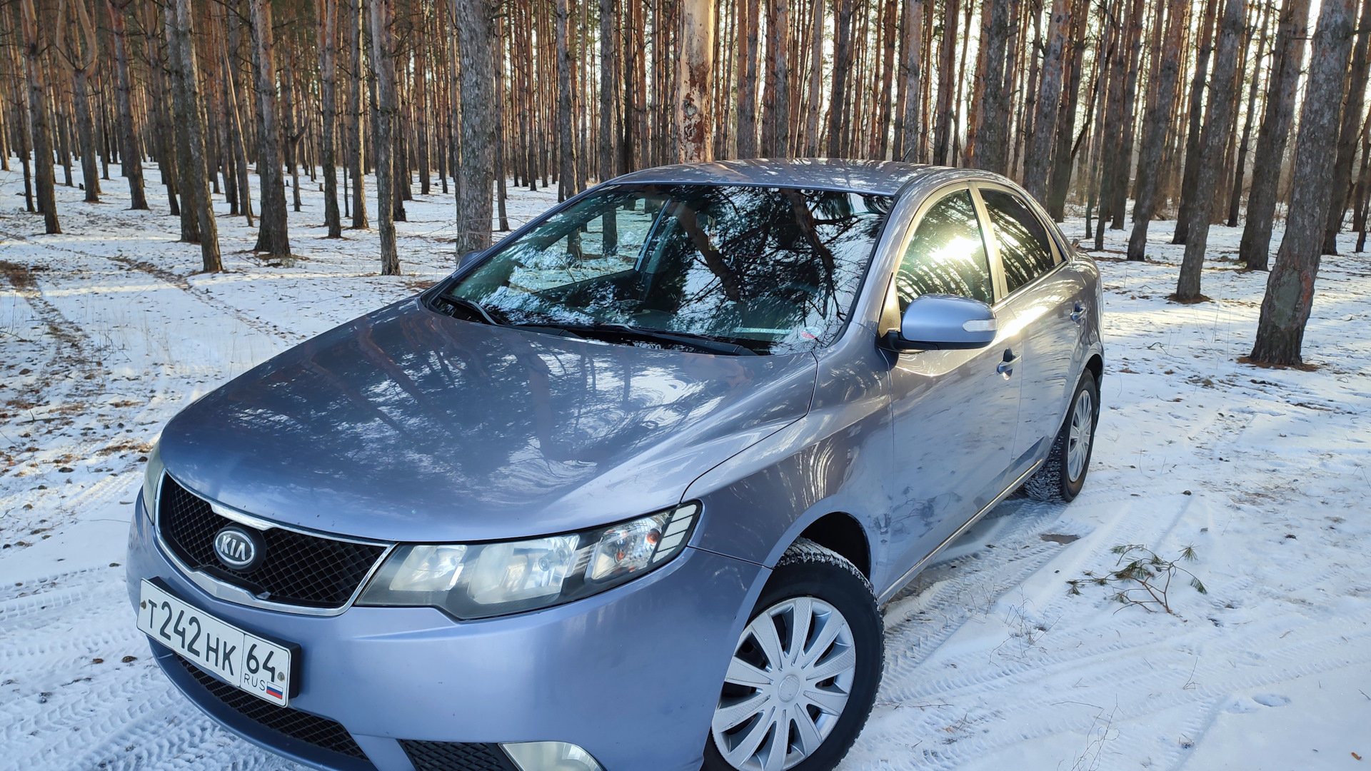 KIA Cerato (2G) 1.6 бензиновый 2009 | 1.6 4AT серо-голубая на DRIVE2