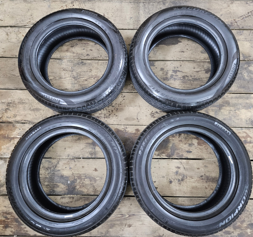 Шины летние Pirelli 225/55 R17 на Skoda Karoq, Volkswagen Taos. Б/у ...
