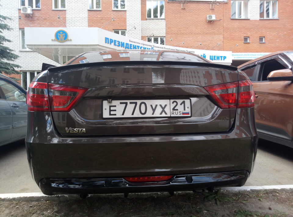 Дефлектор на задний бампер(типо спорт) — Lada Vesta, 1,6 л, 2018 года ...