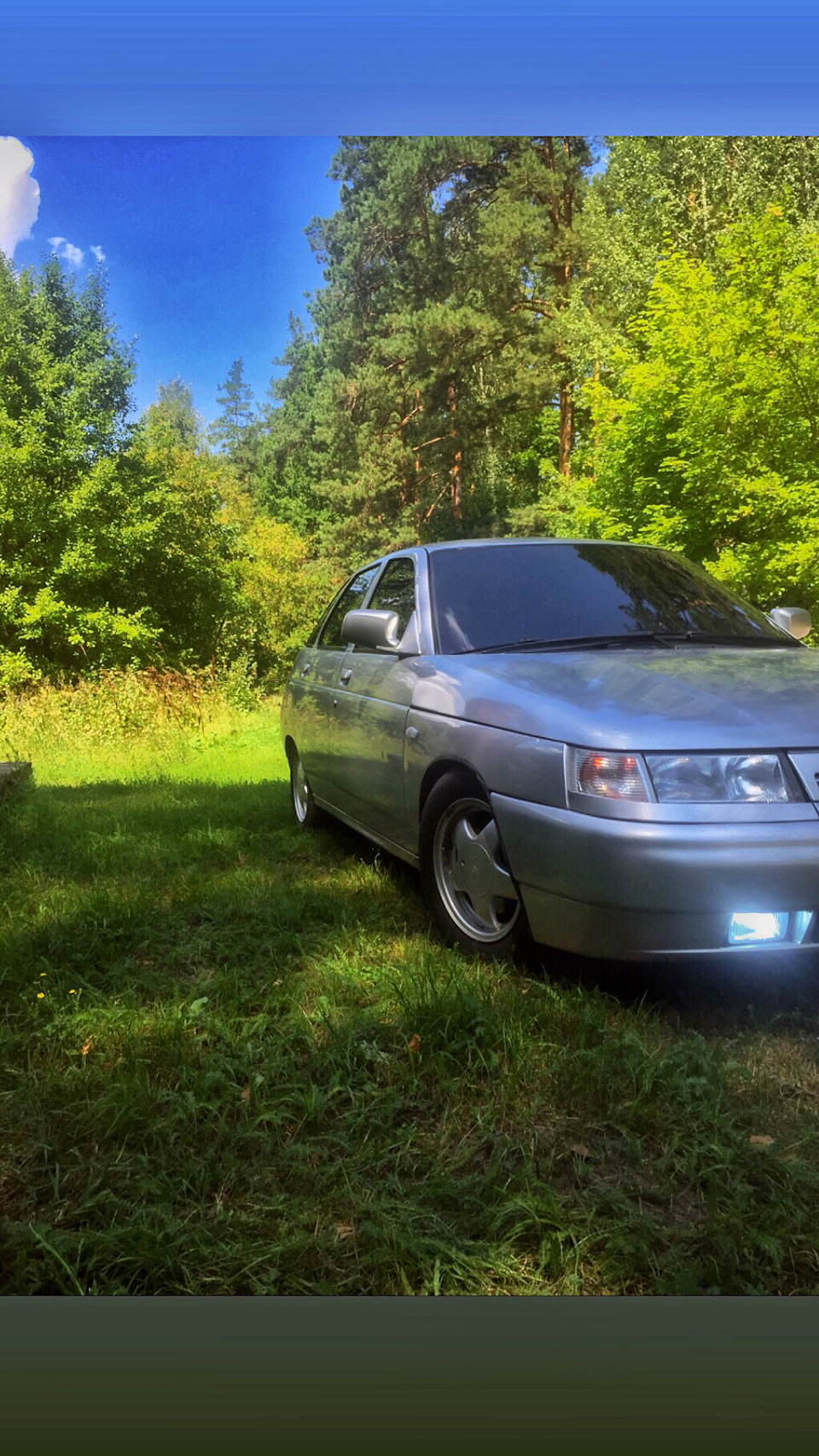 Тонировка передней полусферы правильной пленкой. — Lada 21124, 1,6 л, 2005  года | стайлинг | DRIVE2