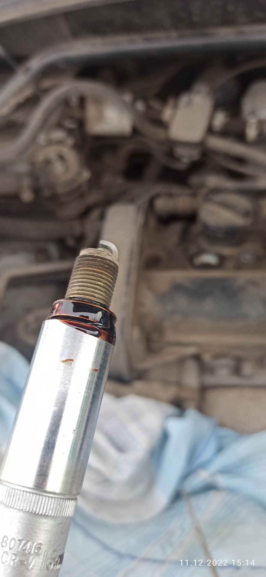 Все 4 свечи в масле, … [KIA Sportage 2.0 2008] — KIA Sportage (2G), 2 л ...