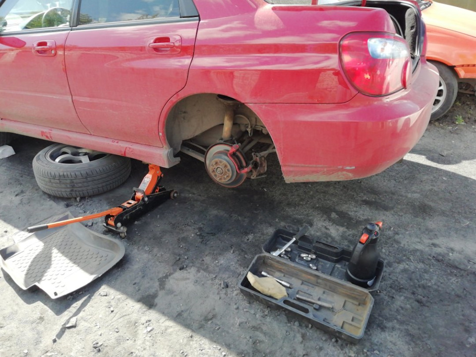 Заклинил задний тормозной цилиндр — Subaru Impreza WRX (GD, GG), 2 л ...