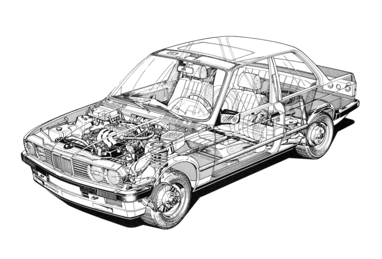 3 4 34. Кузов BMW e34 схема. БМВ е34 схема кузова. Устройство кузова а BMW e30. Колея BMW e30.