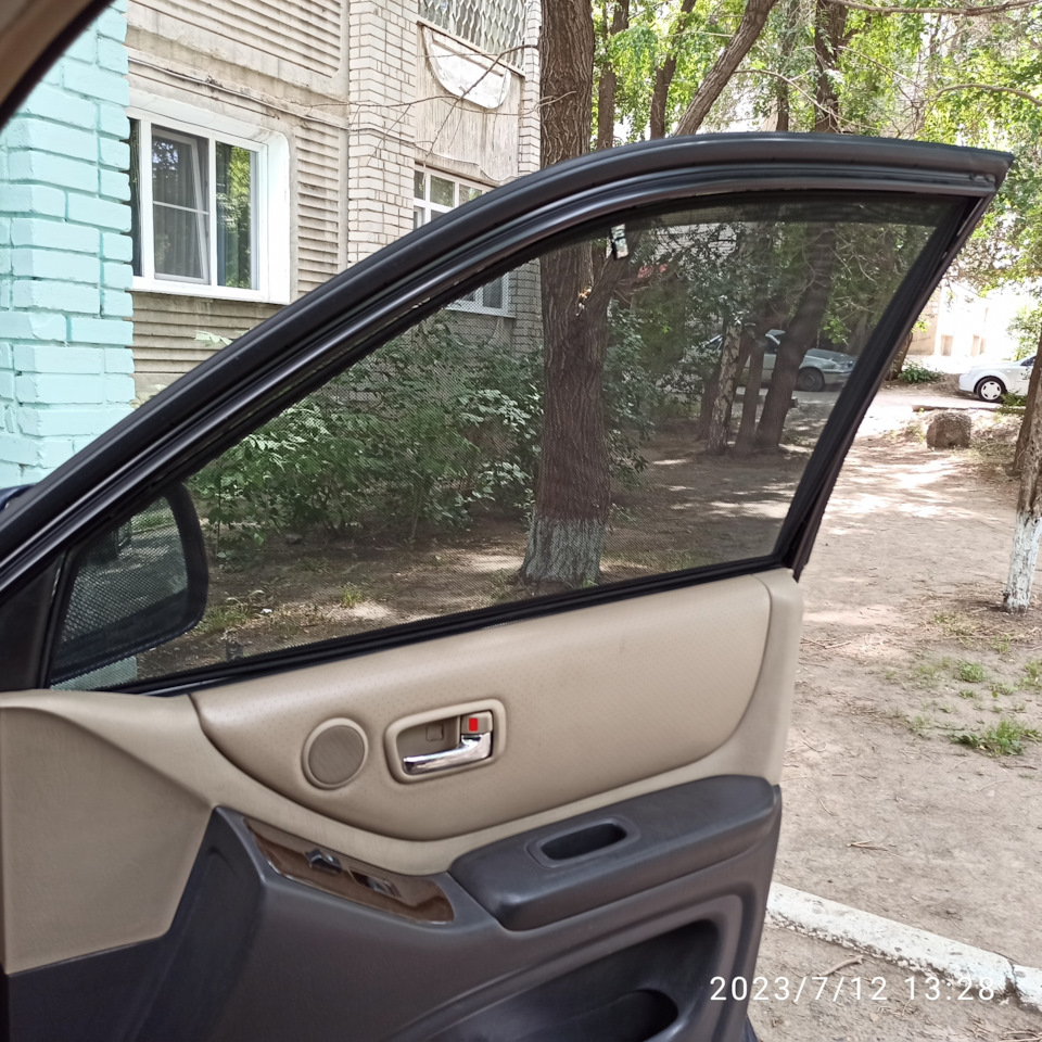 Каркасные автошторки. — Toyota Highlander (XU20), 3 л, 2002 года ...