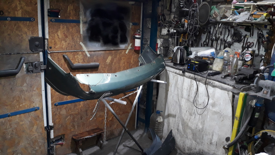 Пайка(сварка)бампера, подготовка и покраска — DRIVE2