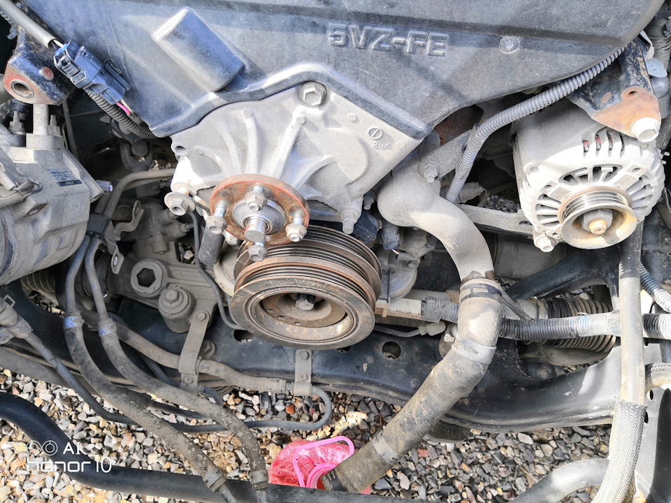 Замена помпы. Замена пятаков стартера — Toyota Hilux Surf (4G), 3,4 л ...