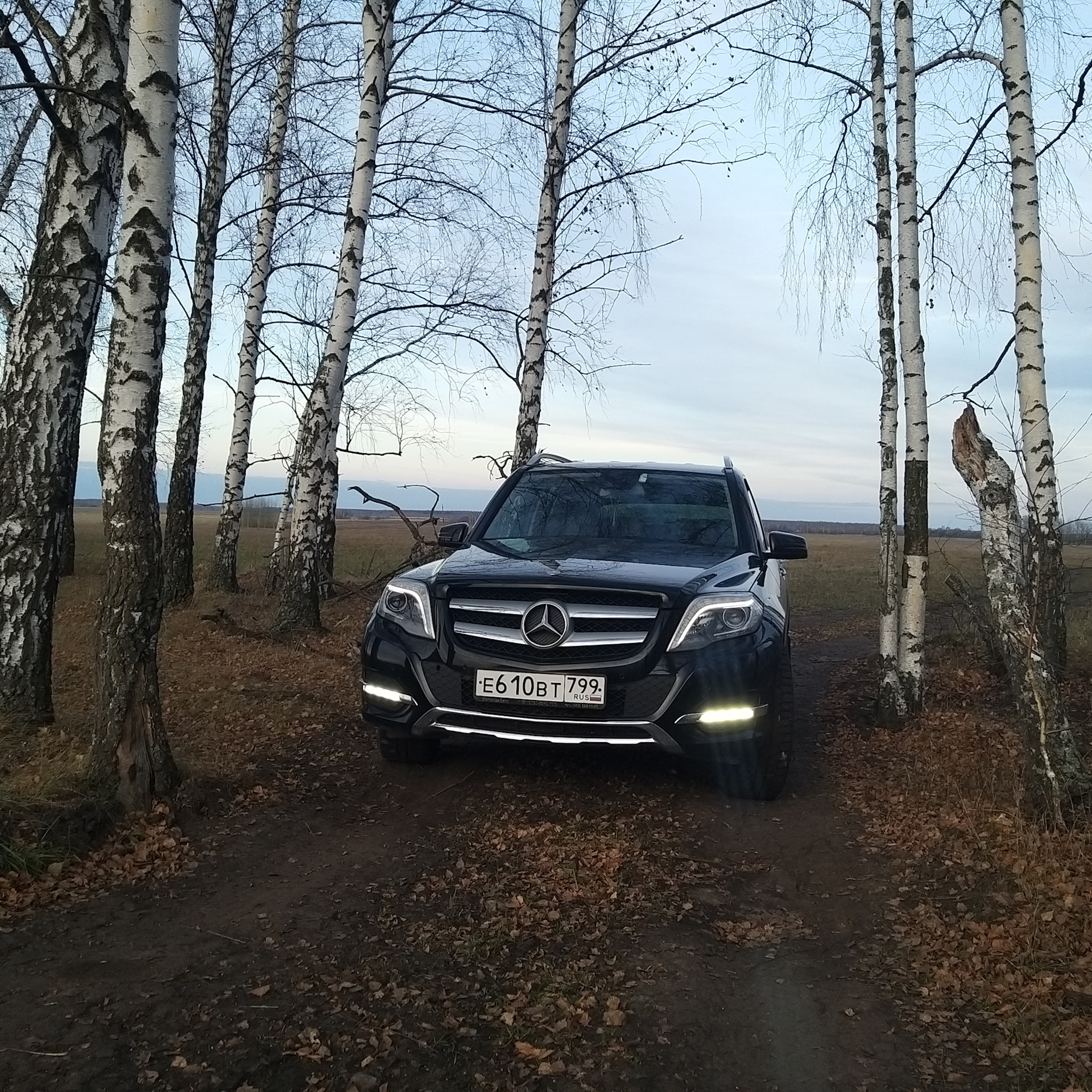 Переобувка на зиму и поездка в лес - Mercedes-Benz GLK-Class (X204), 2,2 л, 2013
