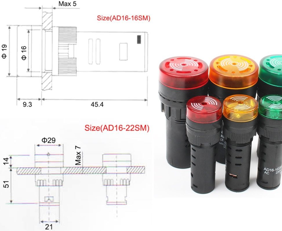 Км 16 22. Ad16-22sm 220в лампа зуммер d-22мм. ИЭК ad22ds(led) схема. Лампа ad16 чертеж. Ad16-16e 24v зуммер.