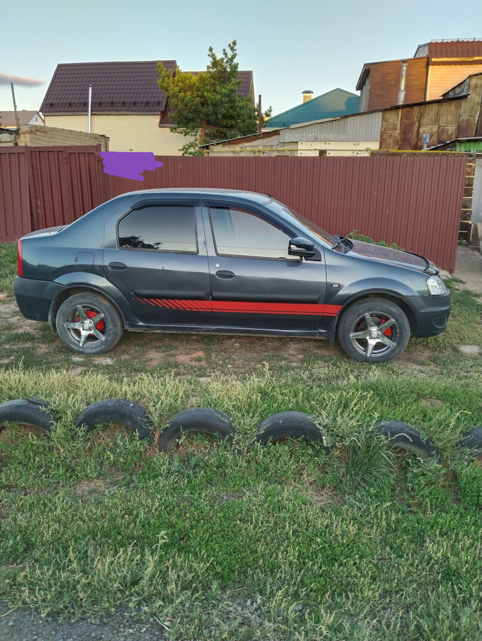 Покраска супорта — Renault Logan (1G), 1,6 л, 2007 года | тюнинг | DRIVE2
