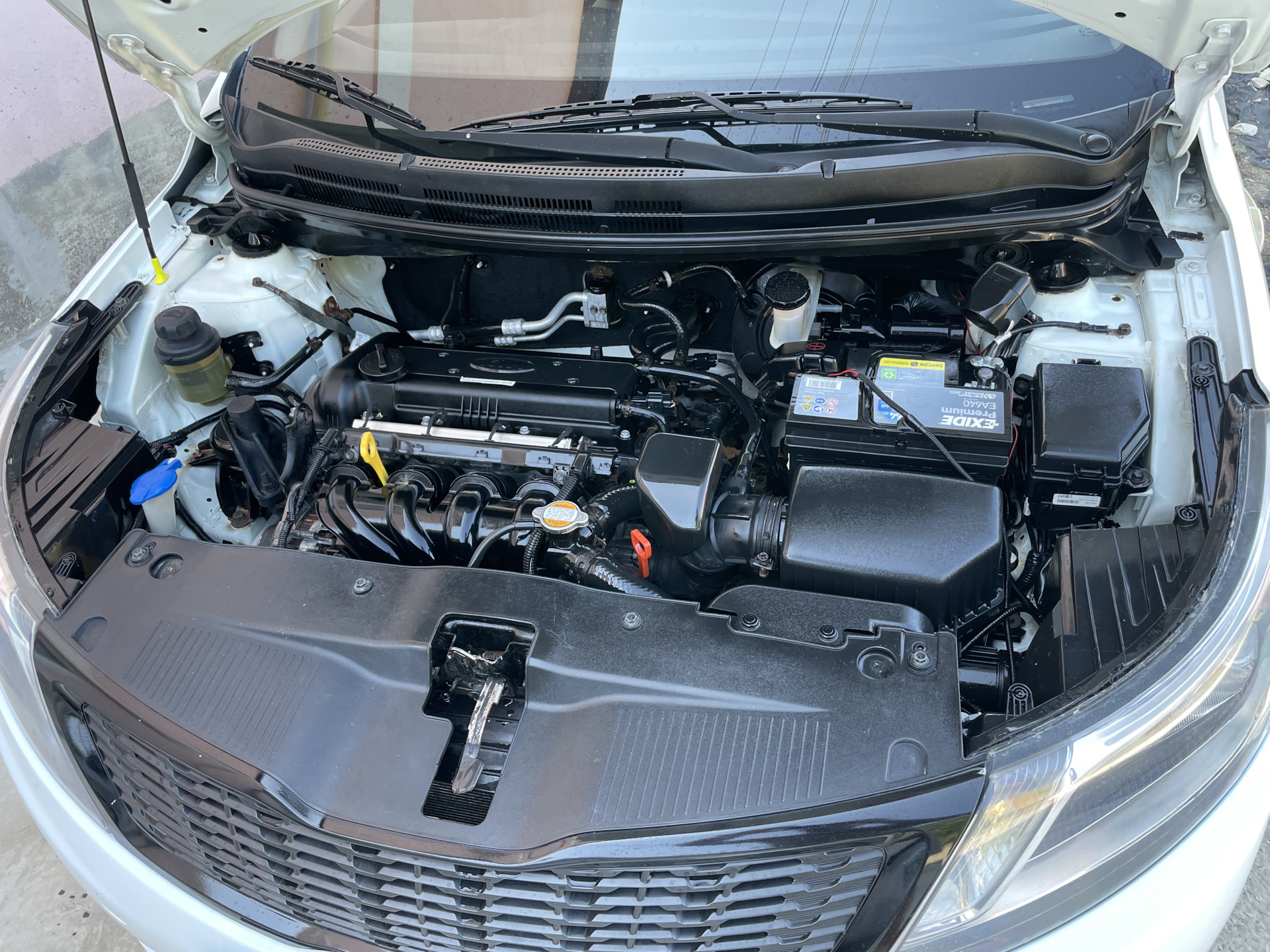 Мойка под капотом — KIA Rio (3G), 1,4 л, 2012 года | мойка | DRIVE2