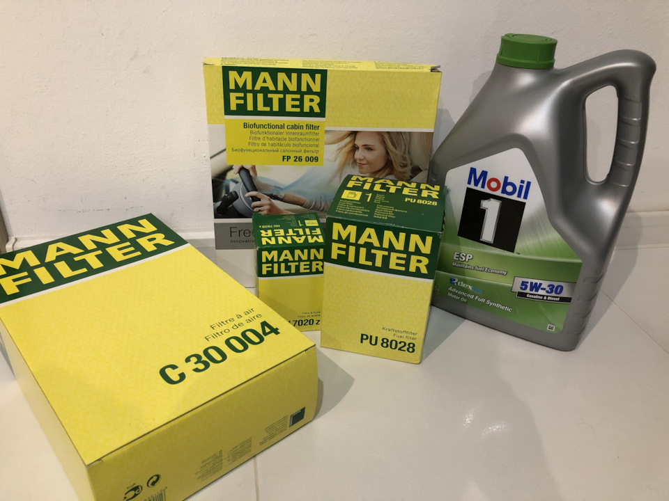 масла и фильтры — Volkswagen Tiguan (2G), 2 л, 2018 года | плановое ТО ...