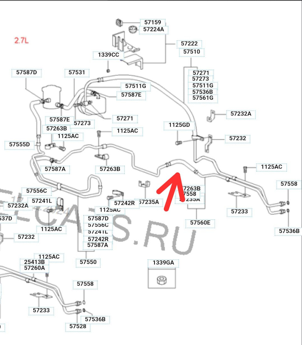 Порвался шланг обратки гур — Hyundai Sonata IV (EF), 2,7 л, 2005 года ...