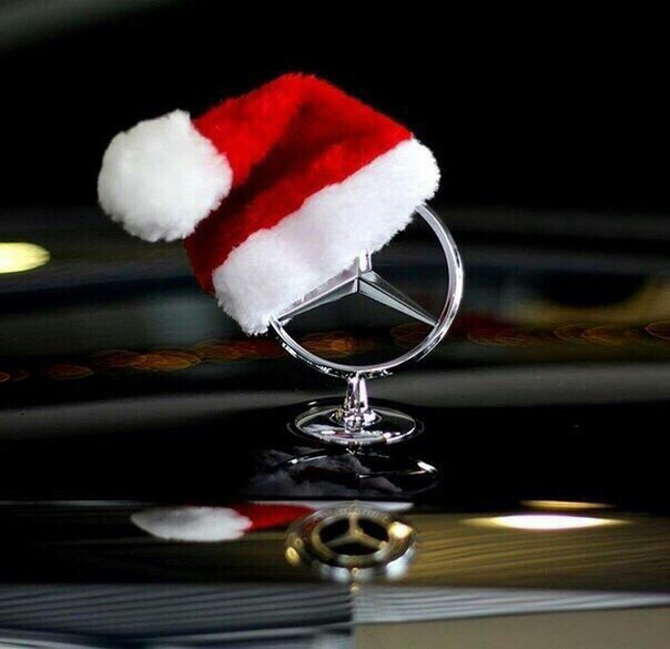 mercedes santa hat