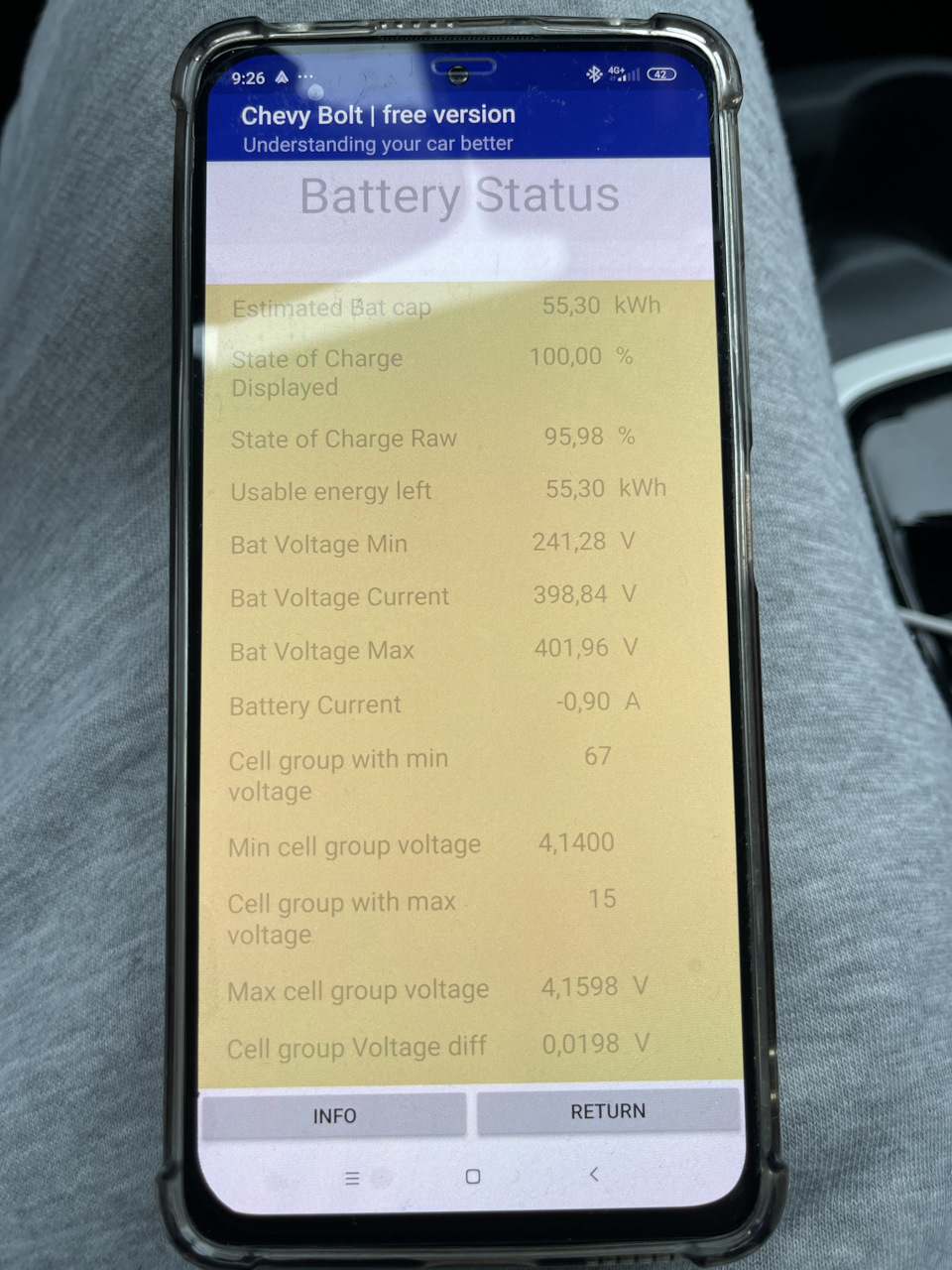 Photo from the logbook Chevrolet Bolt EV