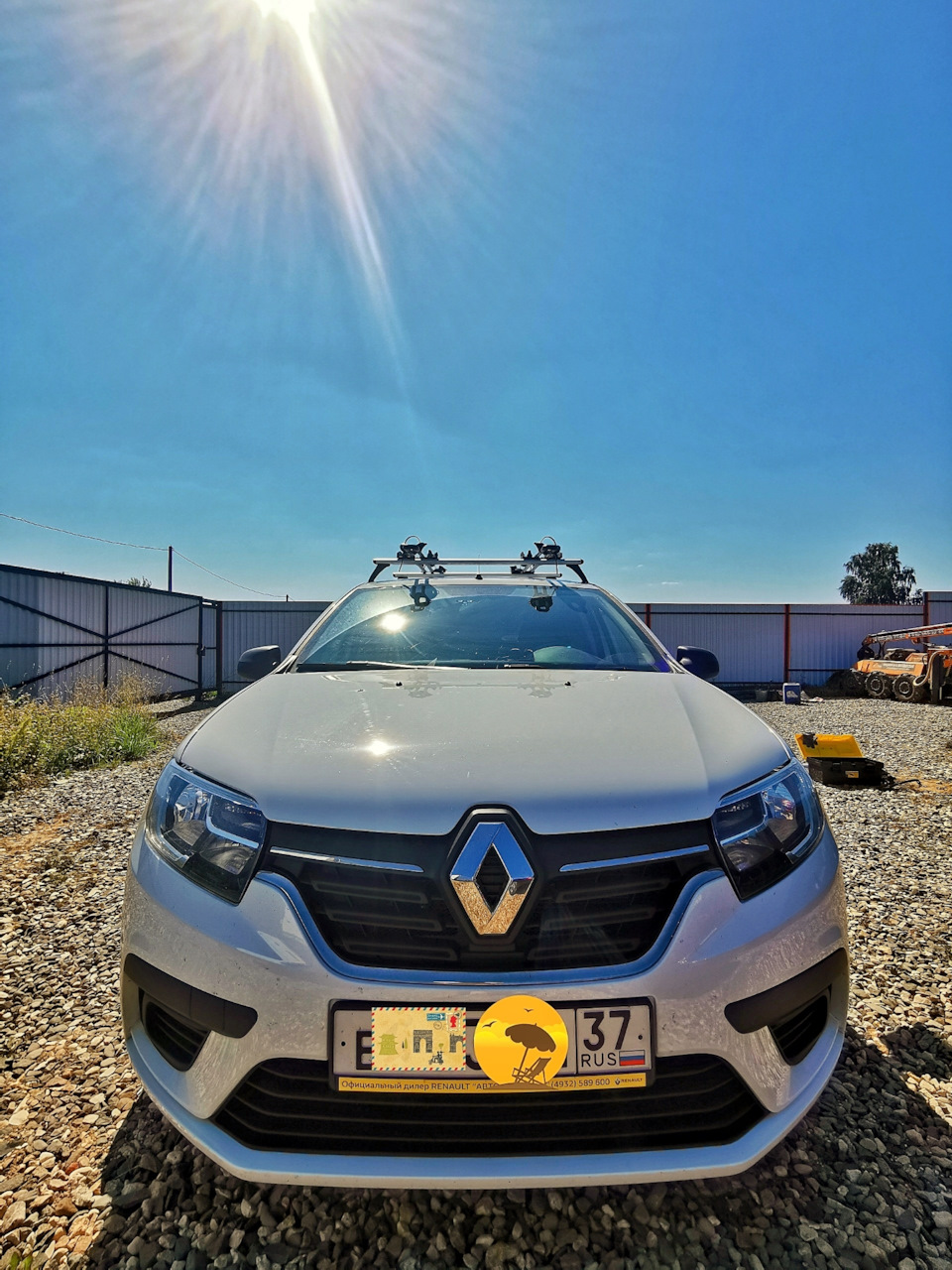 Багажник на крышу — Renault Logan (2G), 1,6 л, 2019 года | аксессуары |  DRIVE2