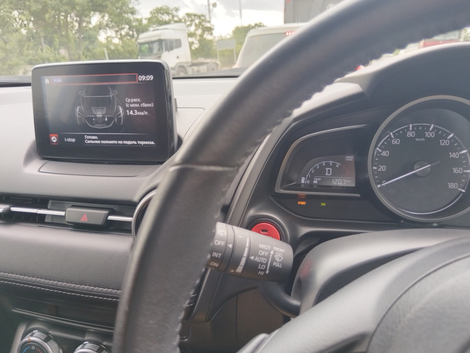 Смешанная езда, автомат, максимальная скорость 120 км/ч — Mazda CX-3