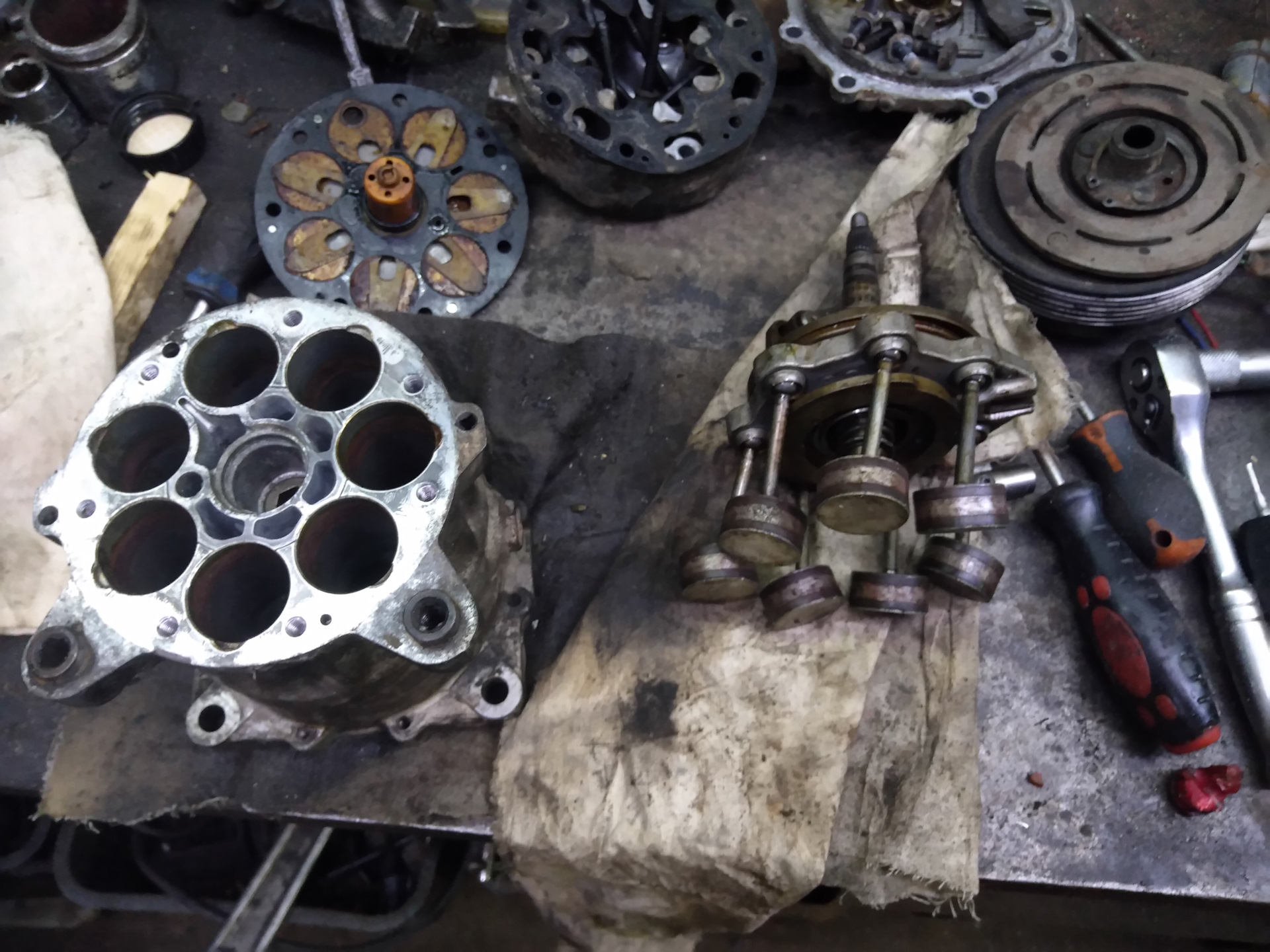 Переборка компрессора кондиционера. — Skoda Octavia A4 Mk1, 1,8 л, 2008 ...