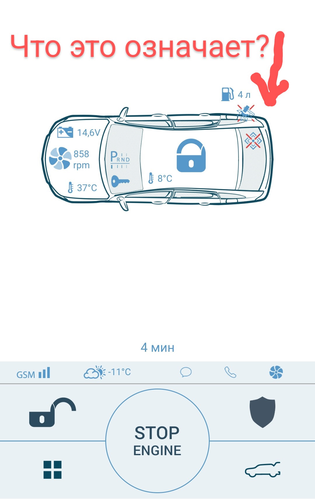 №1️⃣ Помогите разобраться со значками в приложении сигнализации Pandora —  KIA Ceed SW (3G), 1,6 л, 2021 года | электроника | DRIVE2