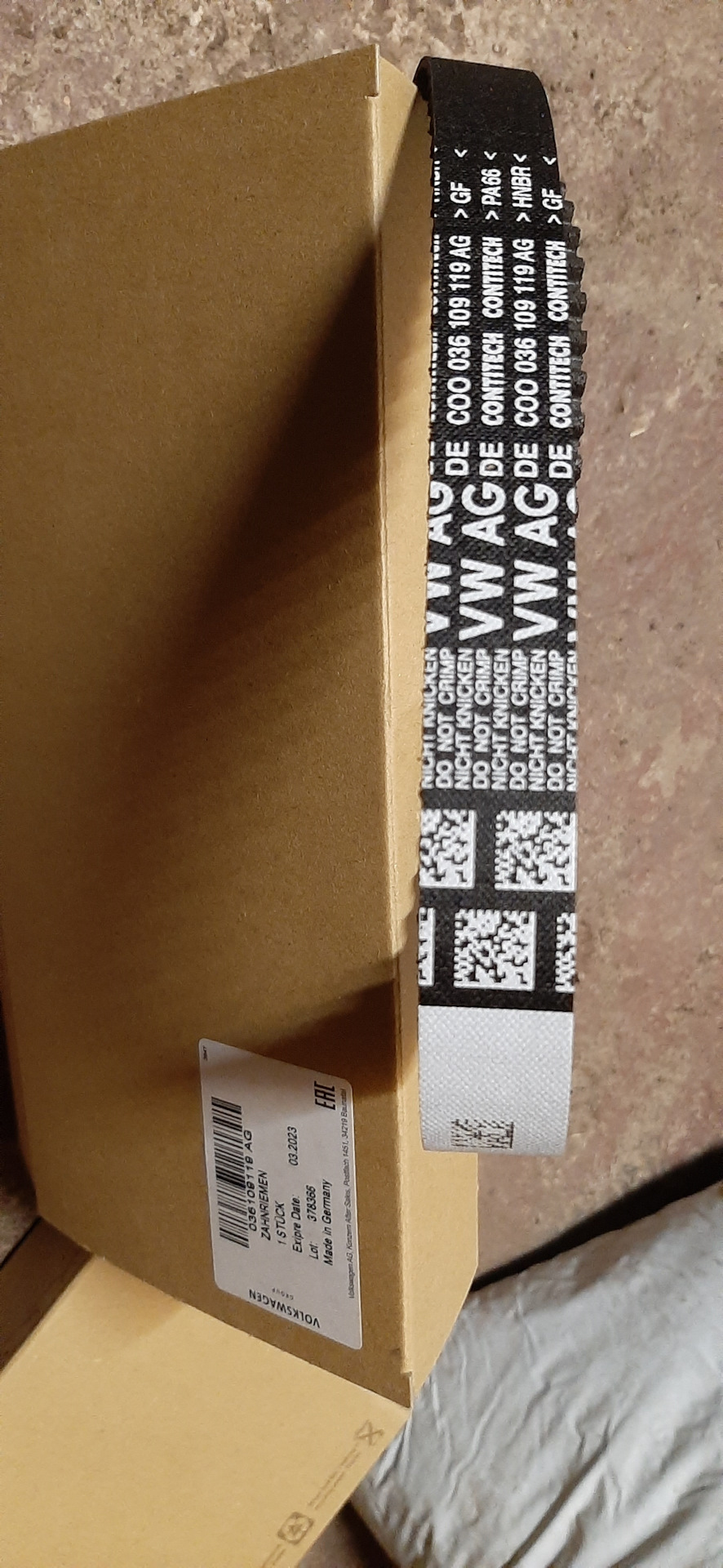 Фото в бортжурнале Skoda Fabia Combi Mk2. Запчасти на фото: 036109119AG, 0361Q9