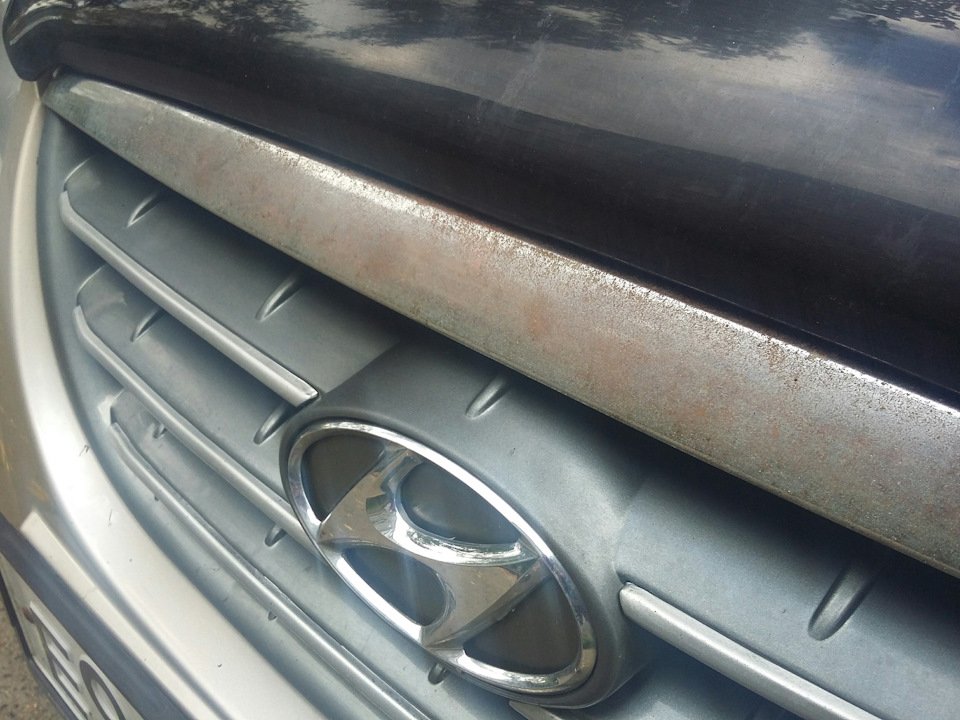 Решетка радиатора (что делать?) — Hyundai Elantra (4G), 1,6 л, 2007 ...