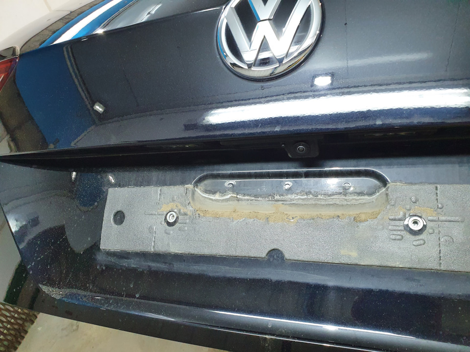 Прокладка под номерной знак после двух+ лет. — Volkswagen Tiguan (2G ...