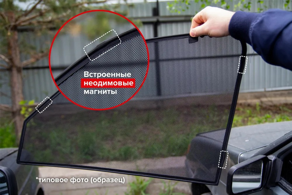 Шторки на задние окна магнитные каркасные Лада Веста СВ | Установка ...