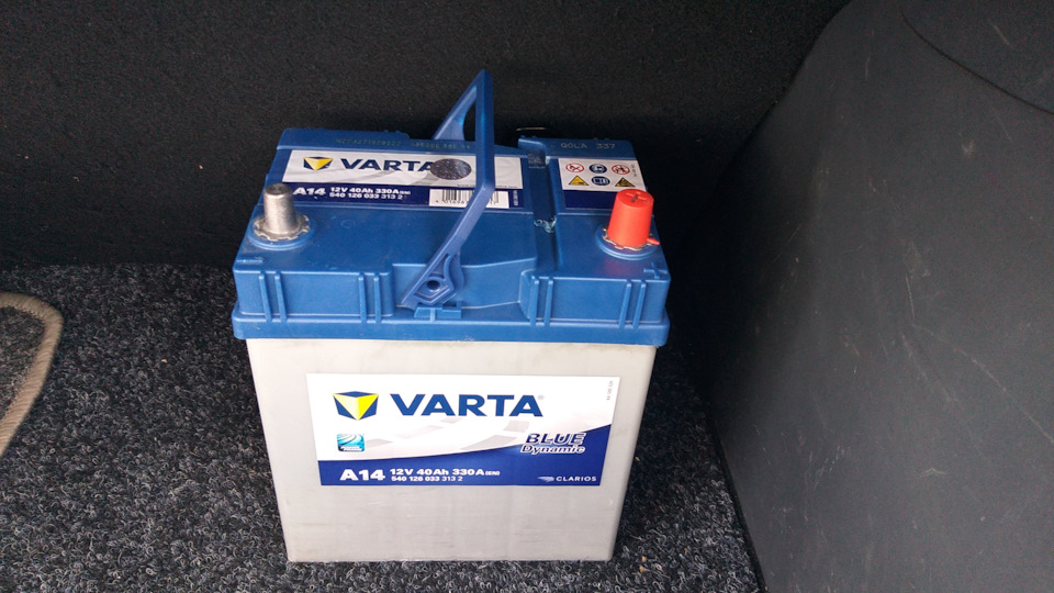 #12. Аккумулятор VARTA 6СТ-40 BLUE dynamic (A14) с "неправильной ...