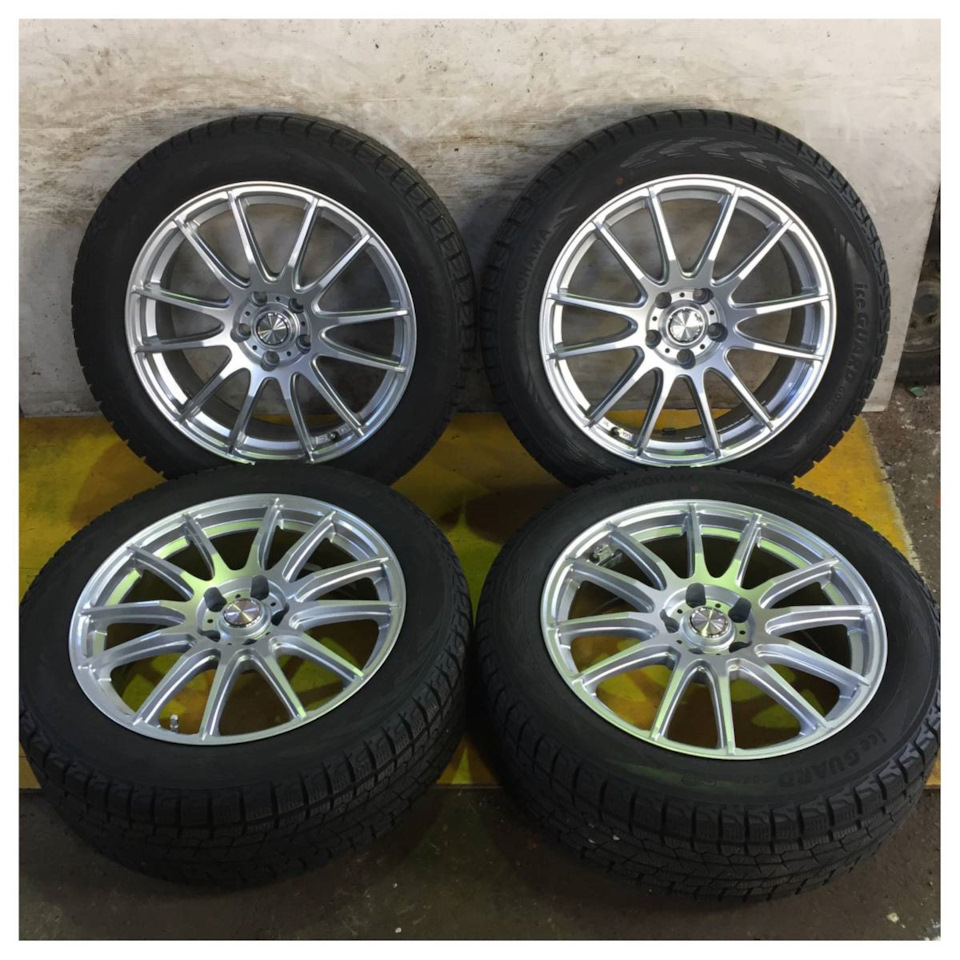 Шины зимние нешипованные Yokohama 225/55 R18, литые диски Grass 7,5Jx18  ET38 5x114,3 на Citroen C-Crosser, Mitsubishi Delica D:5, Mitsubishi  Eclipse Cross, Mitsubishi Outlander (3G), Mitsubishi Outlander PHEV. Б/у |  38 000 ₽