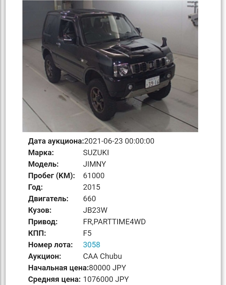 Муки выбора — Suzuki Jimny, 0,7 л, 2011 года | покупка машины | DRIVE2