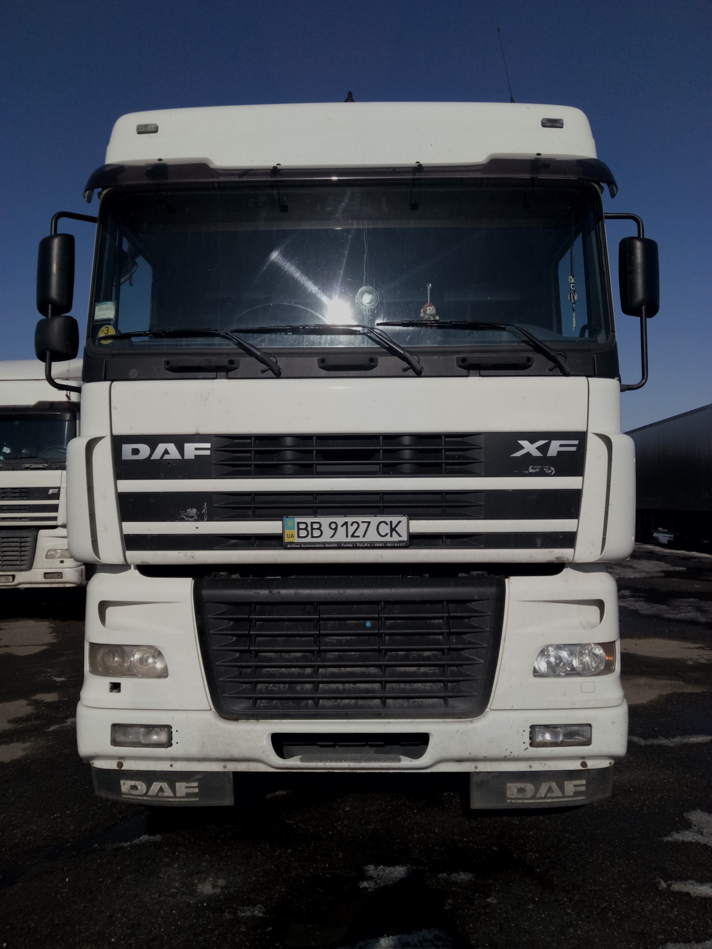 Daf xf 95.430 место расположения гос номера Кран печки - DAF XF 95 430, 9,9 л, 2005 года поломка DRIVE2