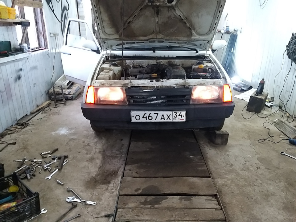 Габариты в поворотниках — Lada 21099, 1,6 л, 1996 года | своими руками ...