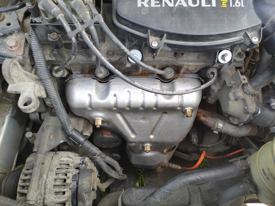 #3 Замена шпилек и прокладки выпускного коллектора — Renault Logan (1G ...