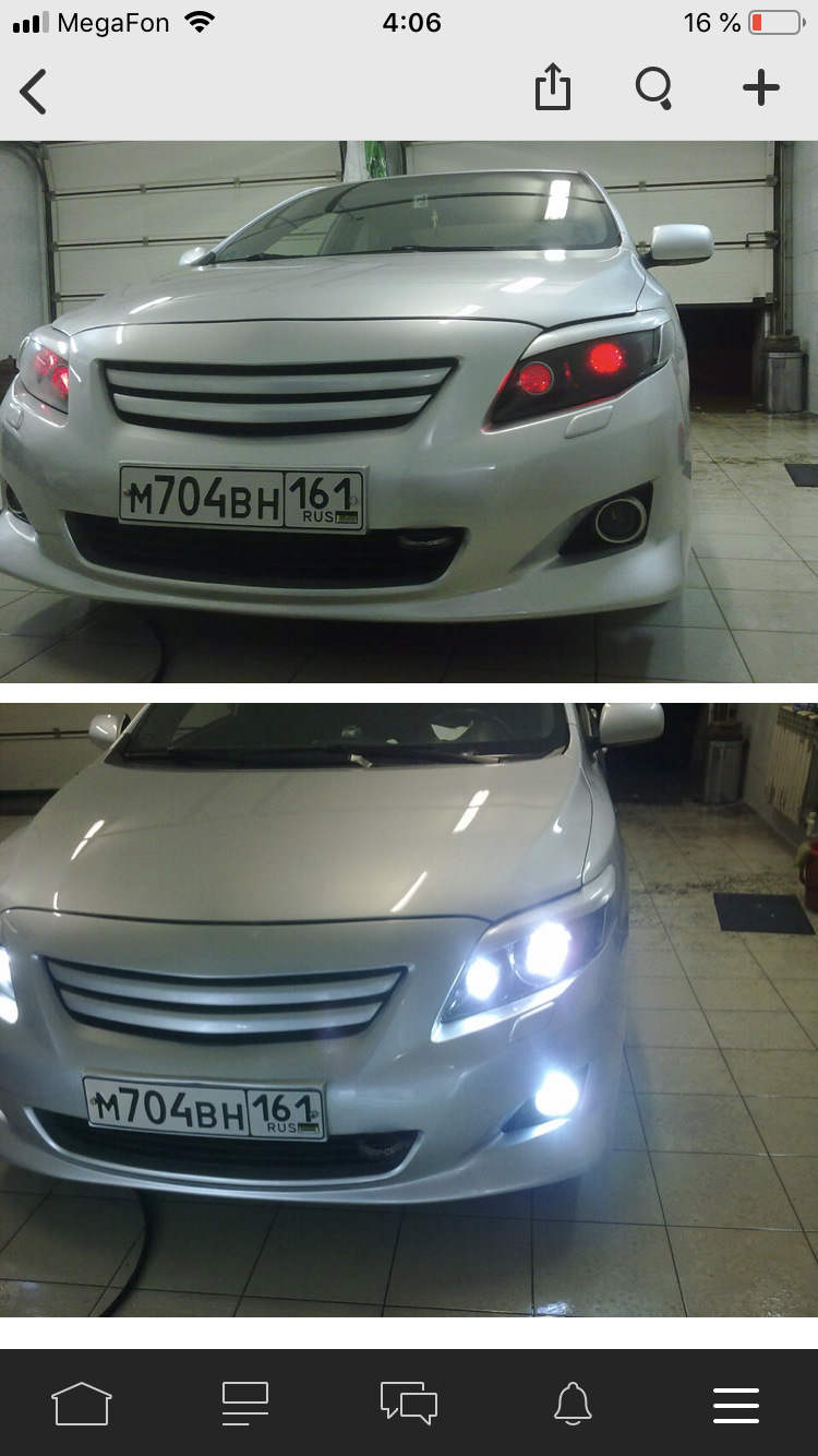Линзы) вопросы — Toyota Corolla (140/150), 1,6 л, 2008 года | своими ...