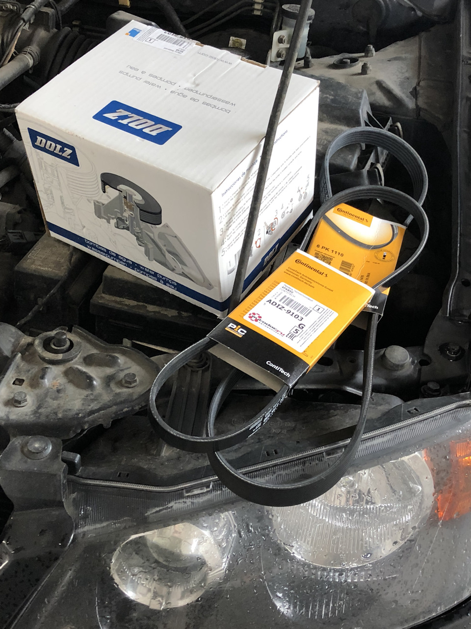 Замена помпы и ремней — Nissan Almera II (N16), 1,8 л, 2005 года ...