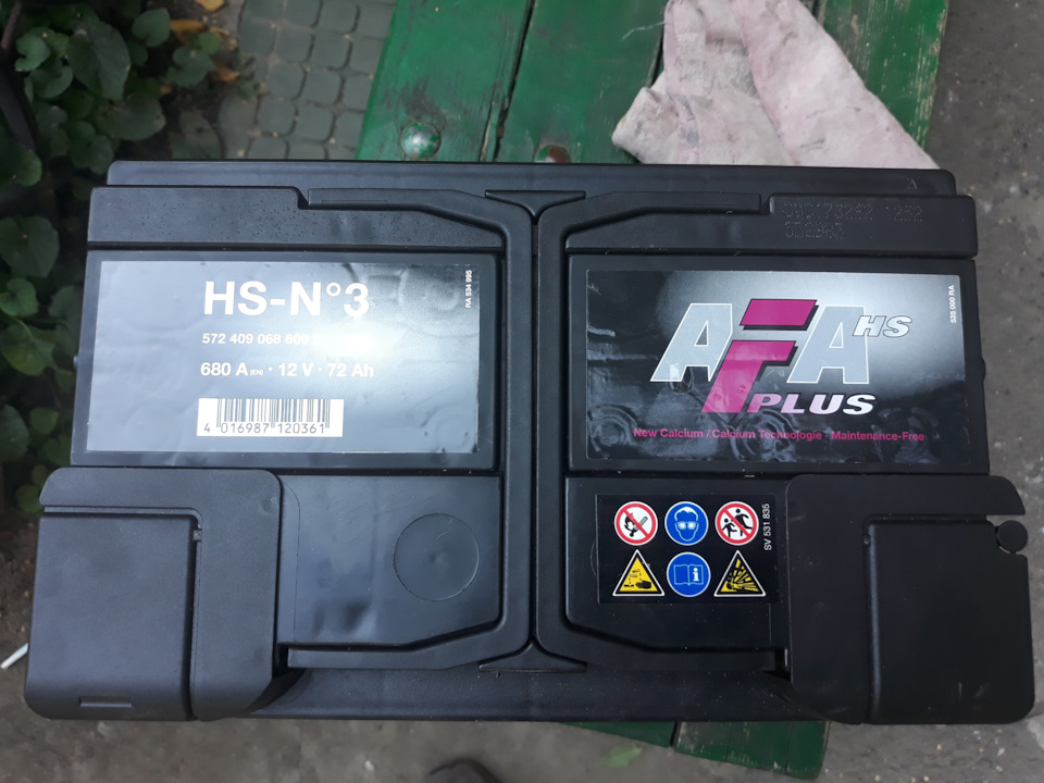 Новый Аккумулятор AFA plus 72A — Opel Corsa D, 1,2 л, 2009 года ...