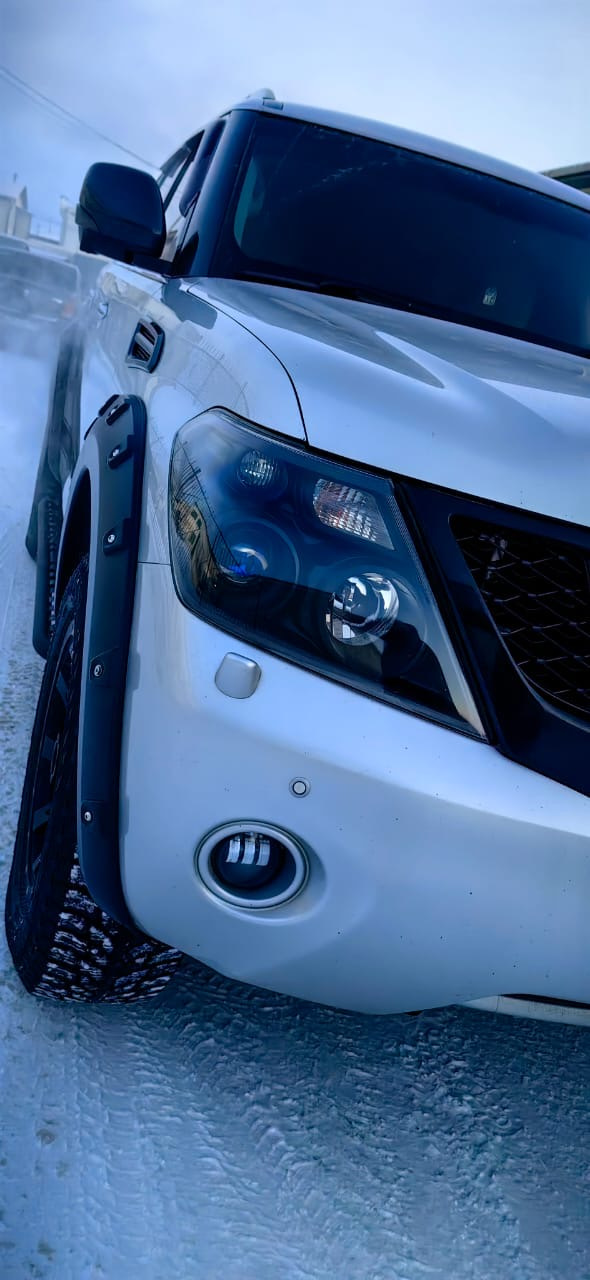 Покраска масок фар — Nissan Patrol (Y62), 5,6 л, 2011 года | стайлинг ...