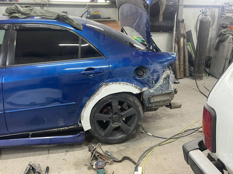 Ремонт задних арок (крыльев) — Mazda 6 (1G) GG, 2,3 л, 2002 года ...