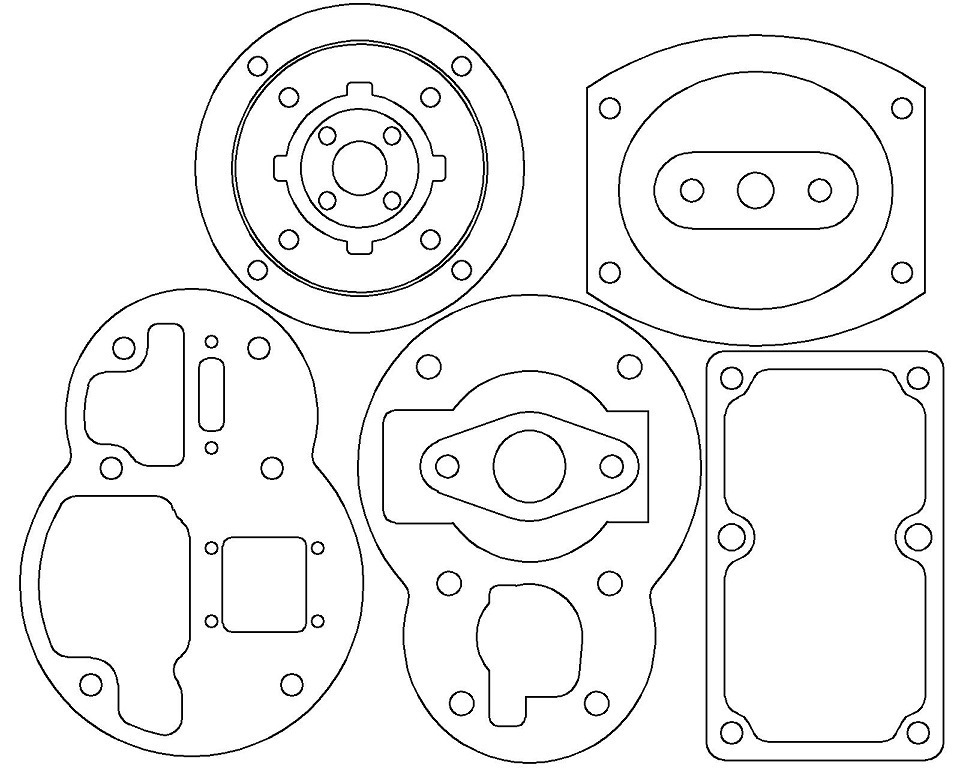 Чертежи прокладок двигателя