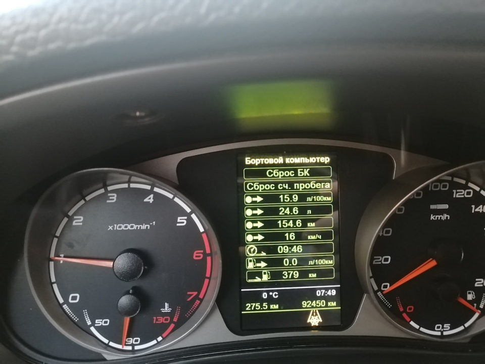 Расход до перепрошивки и удаление катализатора — Lada Приора хэтчбек, 1 ...