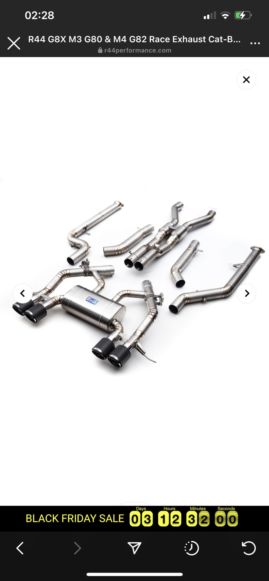 Заказал выхлоп ( полная титановая трасса r44) — BMW M3 (G80), 3 л, 2021 ...