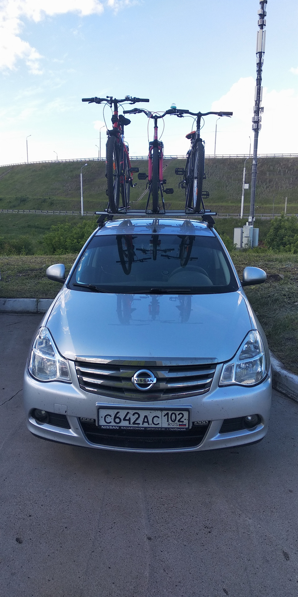 Багажник+велокрепеж. — Nissan Almera V (G11/15), 1,6 л, 2014 года |  аксессуары | DRIVE2