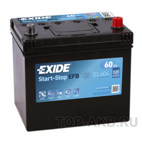 EL604 Стартерная аккумуляторная батарея EXIDE | Запчасти на DRIVE2