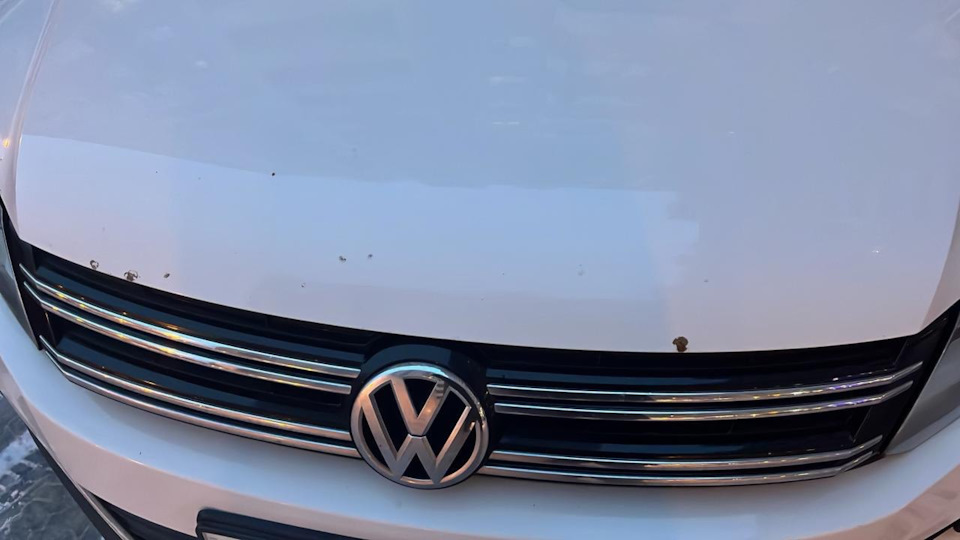 Сколы на капоте — Volkswagen Tiguan (1G), 2 л, 2013 года | кузовной ...