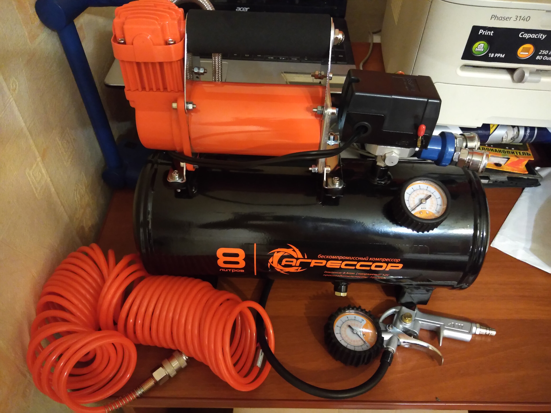 Компрессор с ресивером Агрессор AGR-8LT, артикулы для ТО газового ...