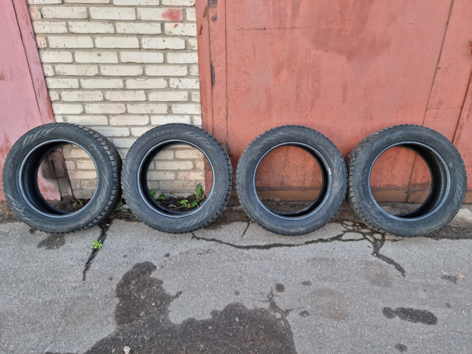 Шины зимние нешипованные Nokian 225/55 R17 на Mazda 6 (3G) GJ. Б/у | 12 ...