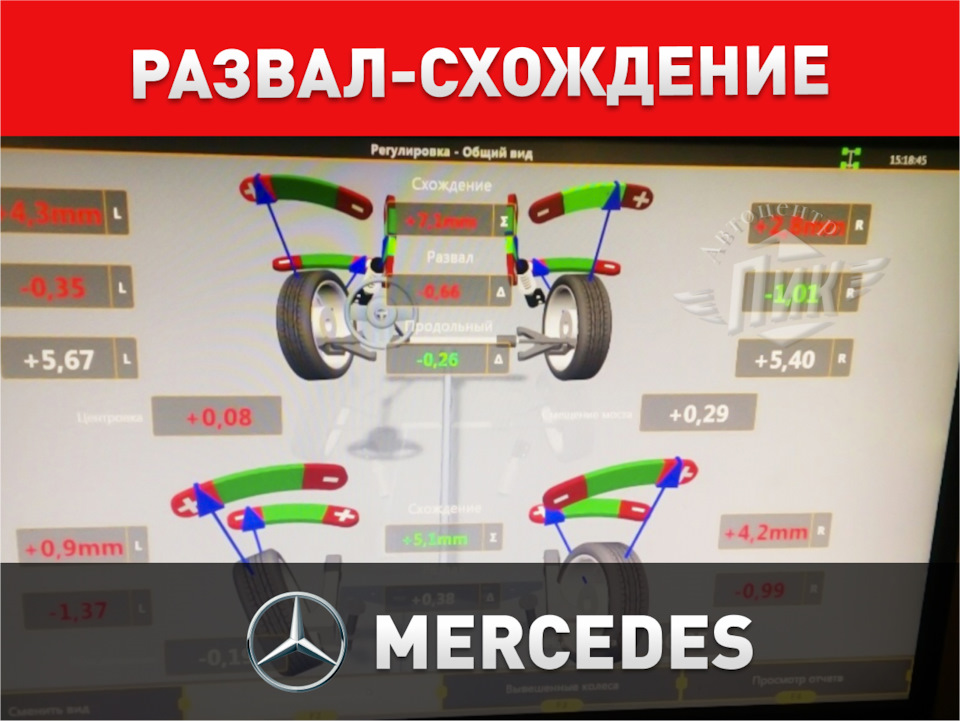 Сход-развал Мерседес — Автоцентр ПИК на DRIVE2