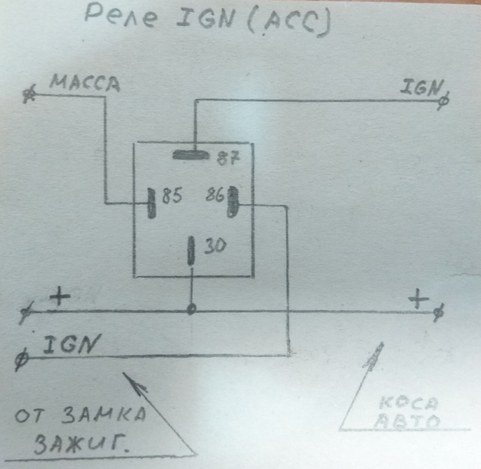 распиновка четырехконтактного реле ваз