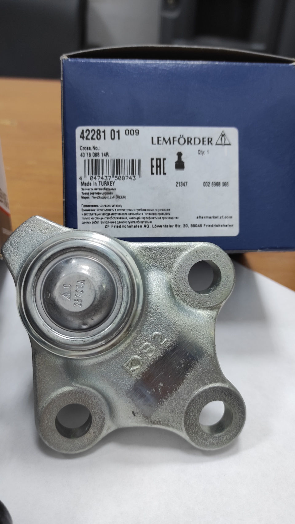 401609814R Шаровая опора RENAULT | Запчасти на DRIVE2