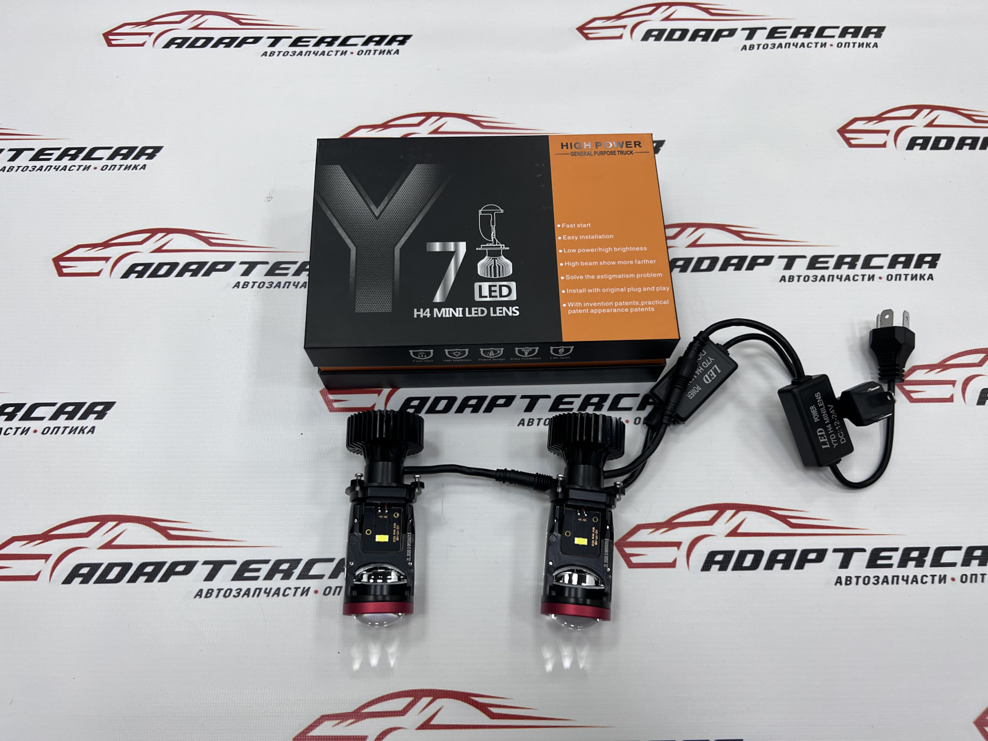 Би-светодиодные мини-линзы Y7 H4 12-24V 6000K — Adaptercar.ru на DRIVE2